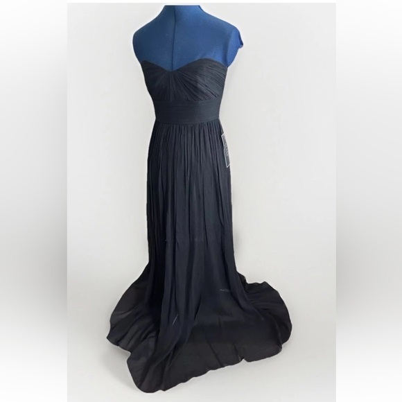 J. Crew Jcrew Black Mesh Maxi Dress BLD Wedding Bridesmaid party Size 2 - Picture 1 of 9
